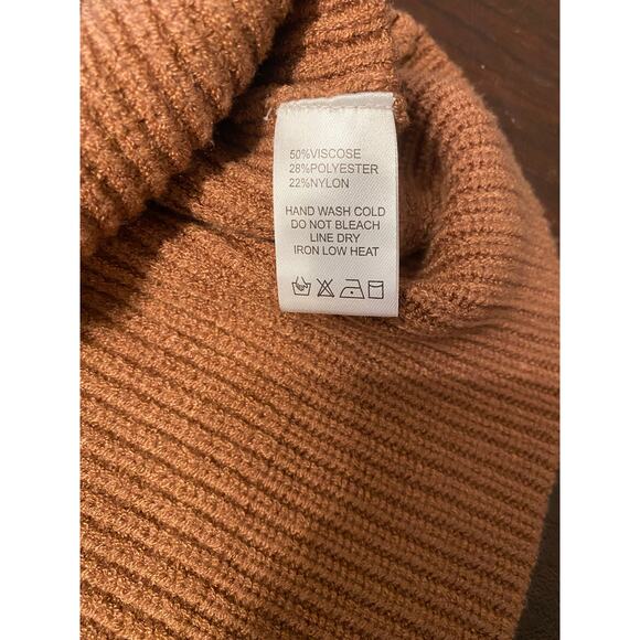 Pink Lily Oversized Ribbed Sweater Colorblock Leopard Sleeve XL 1X Cozy Casual - Picture 8 of 8